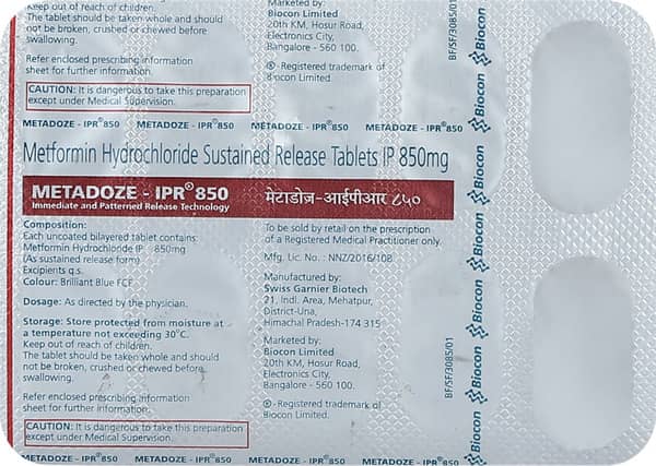 Metadoze Ipr 850mg Strip Of 10 Tablets