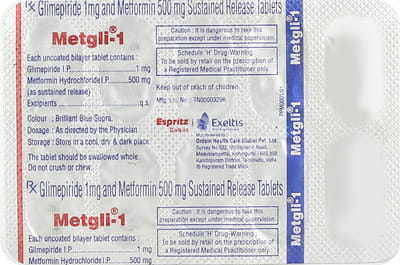 Metgli 1mg Strip Of 10 Tablets