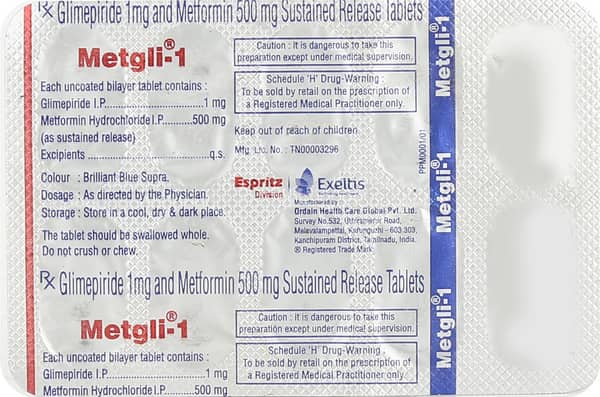 Metgli 1mg Strip Of 10 Tablets