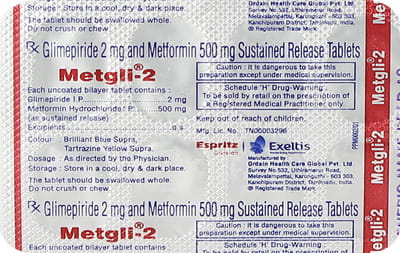 Metgli 2mg Strip Of 10 Tablets