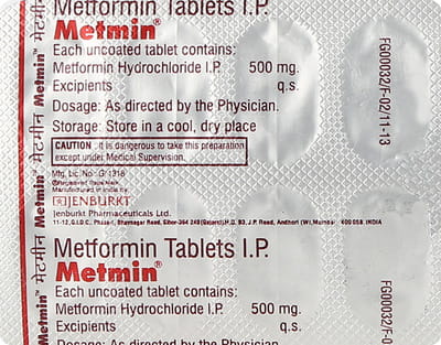 Metmin Strip Of 10 Tablets