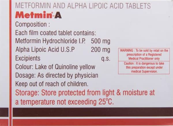 Metmin A Strip Of 10 Tablets