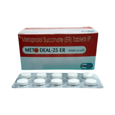 Meto Er 25mg Strip Of 10 Tablets