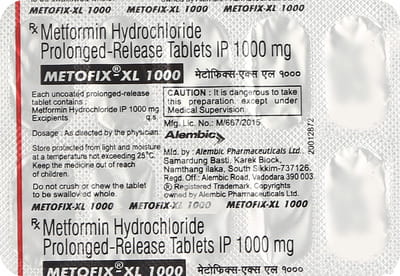 Metofix Xl 1000mg Strip Of 10 Tablets