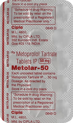 Metolar 50mg Strip Of 15 Tablets