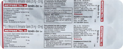 Metpure Tel 20mg Strip Of 10 Tablets