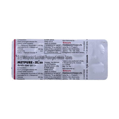 Metpure Xl 50mg Strip Of 10 Tablets