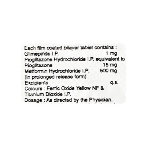 Metride Plus 1mg Strip Of 10 Tablets