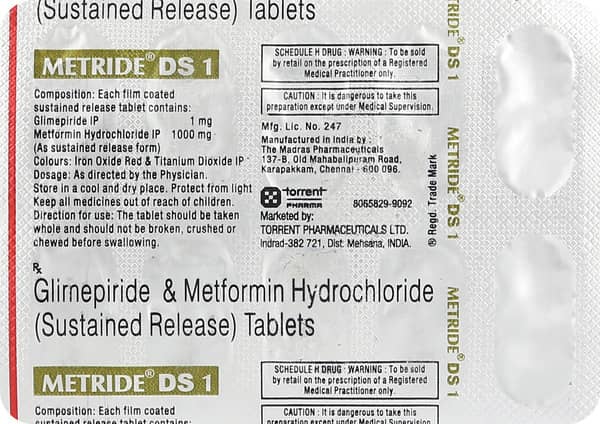 Metride Ds 1Mg Strip Of 10 Tablets