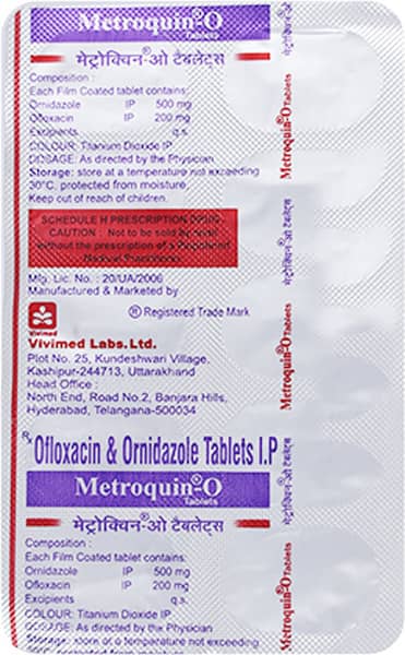 Metroquin Strip Of 10 Tablets