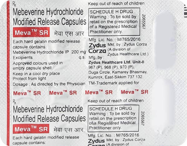 Meva Sr 200mg Strip Of 10 Capsules