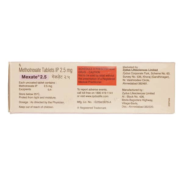 Mexate 2.5mg Strip Of 10 Tablets