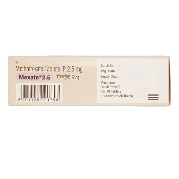Mexate 2.5mg Strip Of 10 Tablets