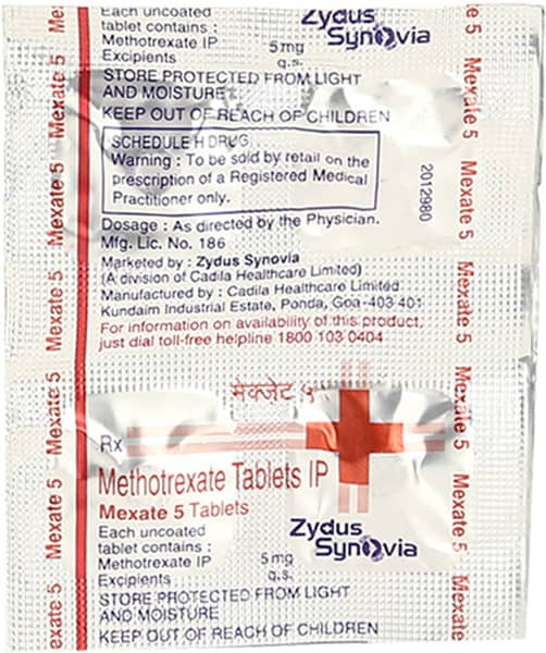 Mexate 5mg Strip Of 4 Tablets