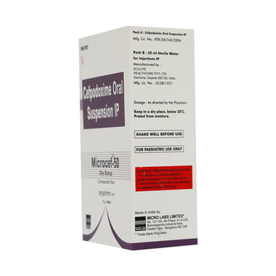 Microcef 50mg Bottle Of 30ml Dry Syrup