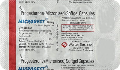Microgest 200mg Strip Of 10 Capsules