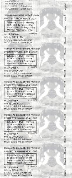 Migarid 5mg Strip Of 10 Tablets