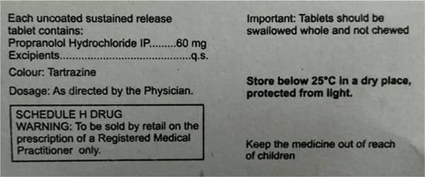 Migrabeta Tr 60Mg Strip Of 10 Tablets