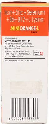 Mimorange L Orange Flavour Bottle Of 200ml Syrup
