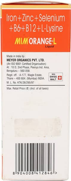 Mimorange L Orange Flavour Bottle Of 200ml Syrup