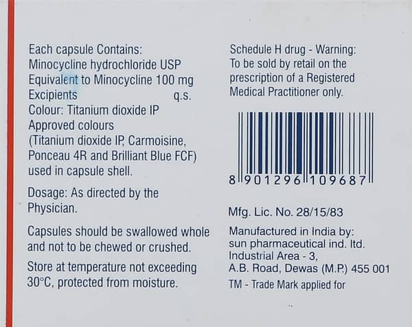 Minoz Od 100mg Strip Of 10 Capsules