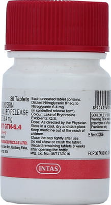 Monit Gtn 6.4mg Bottle Of 30 Tablets