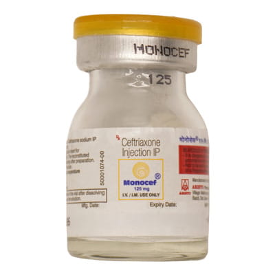Monocef 125mg Dry Vial Of 1 Powder For Injection