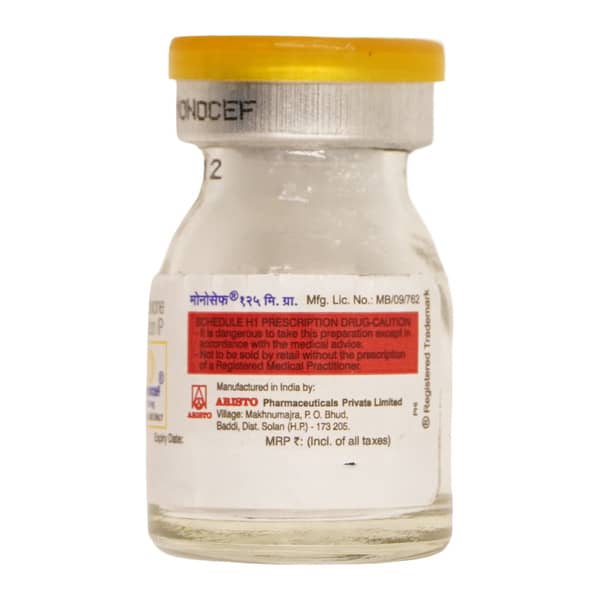 Monocef 125mg Dry Vial Of 1 Powder For Injection