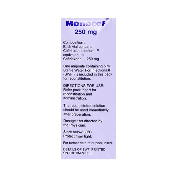 Monocef 250mg Powder For Injection