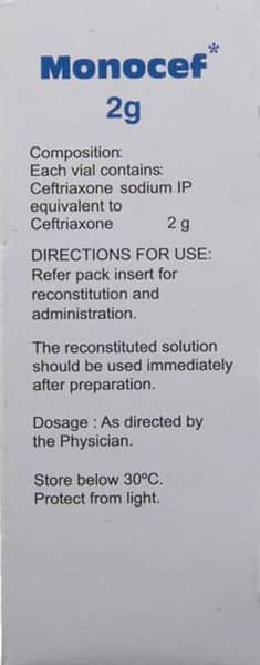 Monocef 2gm Powder For Injection