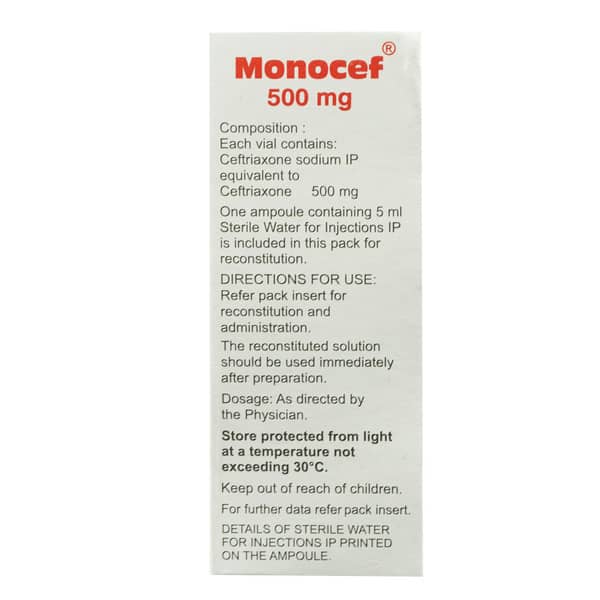 Monocef 500mg Powder For Injection