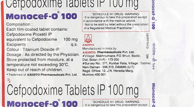 Monocef O 100mg Strip Of 10 Tablets