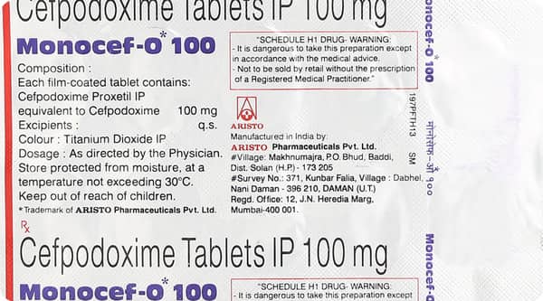 Monocef O 100mg Strip Of 10 Tablets