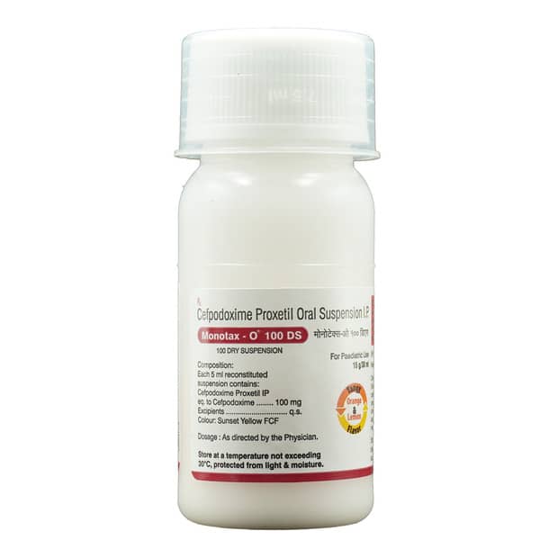 Monotax O 100Mg Tangy Orange & Lemon Flavour Bottle Of 30Ml Dry Syrup
