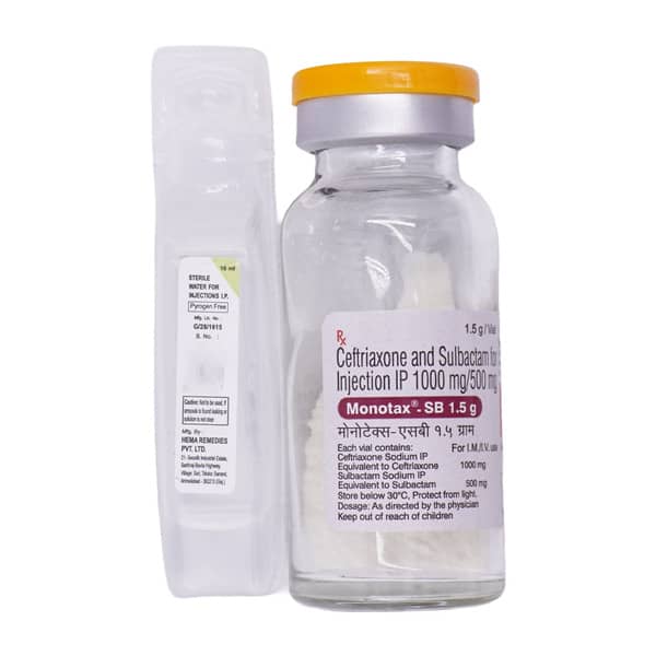 Monotax Sb 1.5Gm Dry Vial Of 1 Powder For Injection