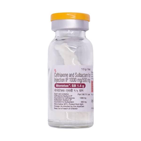 Monotax Sb 1.5Gm Dry Vial Of 1 Powder For Injection