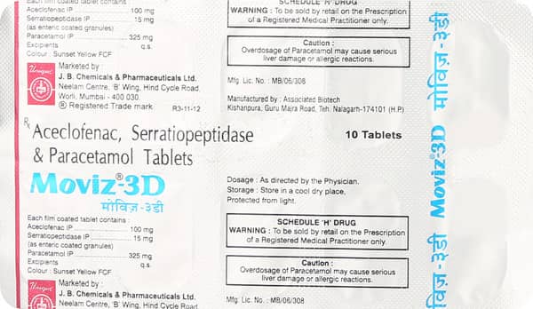 Moviz 3d Strip Of 10 Tablets