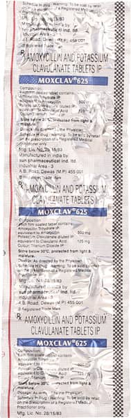 Moxclav 625Mg Strip Of 10 Tablets