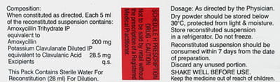 Moxclav Bd 228.5mg Bottle Of 30ml Suspension