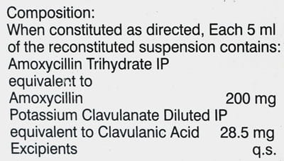 Moxclav Bd 228.5mg Bottle Of 30ml Suspension