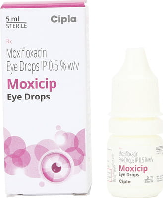 Moxicip Bottle Of 5ml Eye Drops