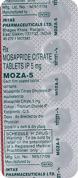 Moza 5mg Strip Of 10 Tablets