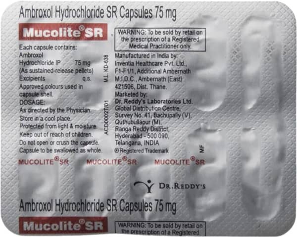 Mucolite Sr 30mg Strip Of 10 Capsules