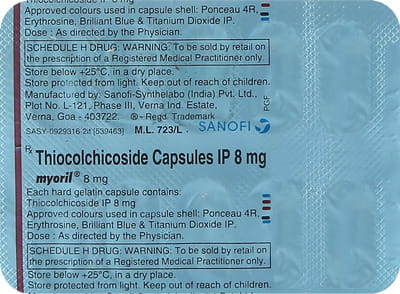 Myoril 8mg Strip Of 10 Capsules