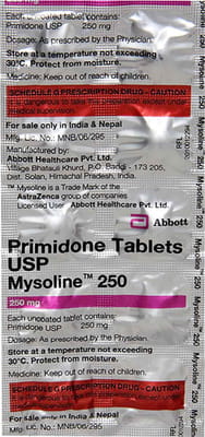 Mysoline 250mg Strip Of 10 Tablets
