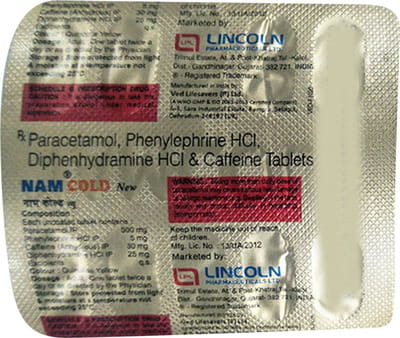 Nam Cold Strip Of 10 Tablets