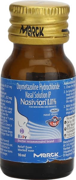 Nasivion 0.01% Mini Bottle Of 10ml Nasal Drops