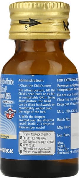 Nasivion 0.025% Child Nasal Drops 10ml