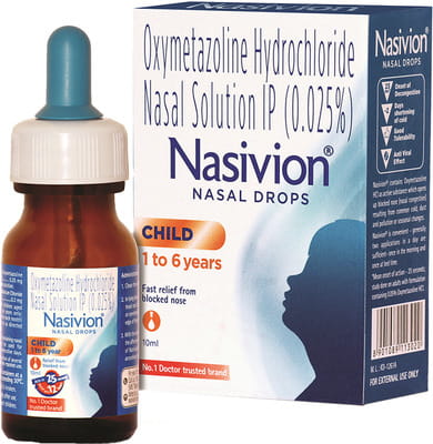 Nasivion 0.025% Child Nasal Drops 10ml