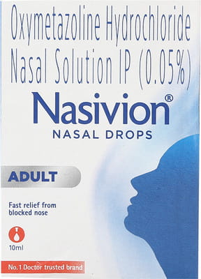 Nasivion 0.05% Adult Bottle Of 10ml Nasal Drops